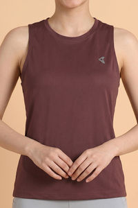 Zelocity Quick Dry Contour Tank Top - Friar Brown — thumbnail 3